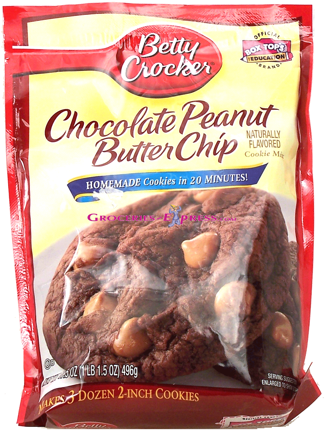 Betty Crocker&nbsp;&nbsp;chocolate peanut butter chip cookie mix, makes 3 dozen 2-inch cookies Full-Size Picture
